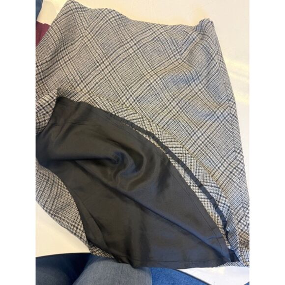 Vintage Amanda Smith Wool Plaid Skirt 14 (Modern 10/M) Lined Career 80s 90s - Picture 8 of 8
